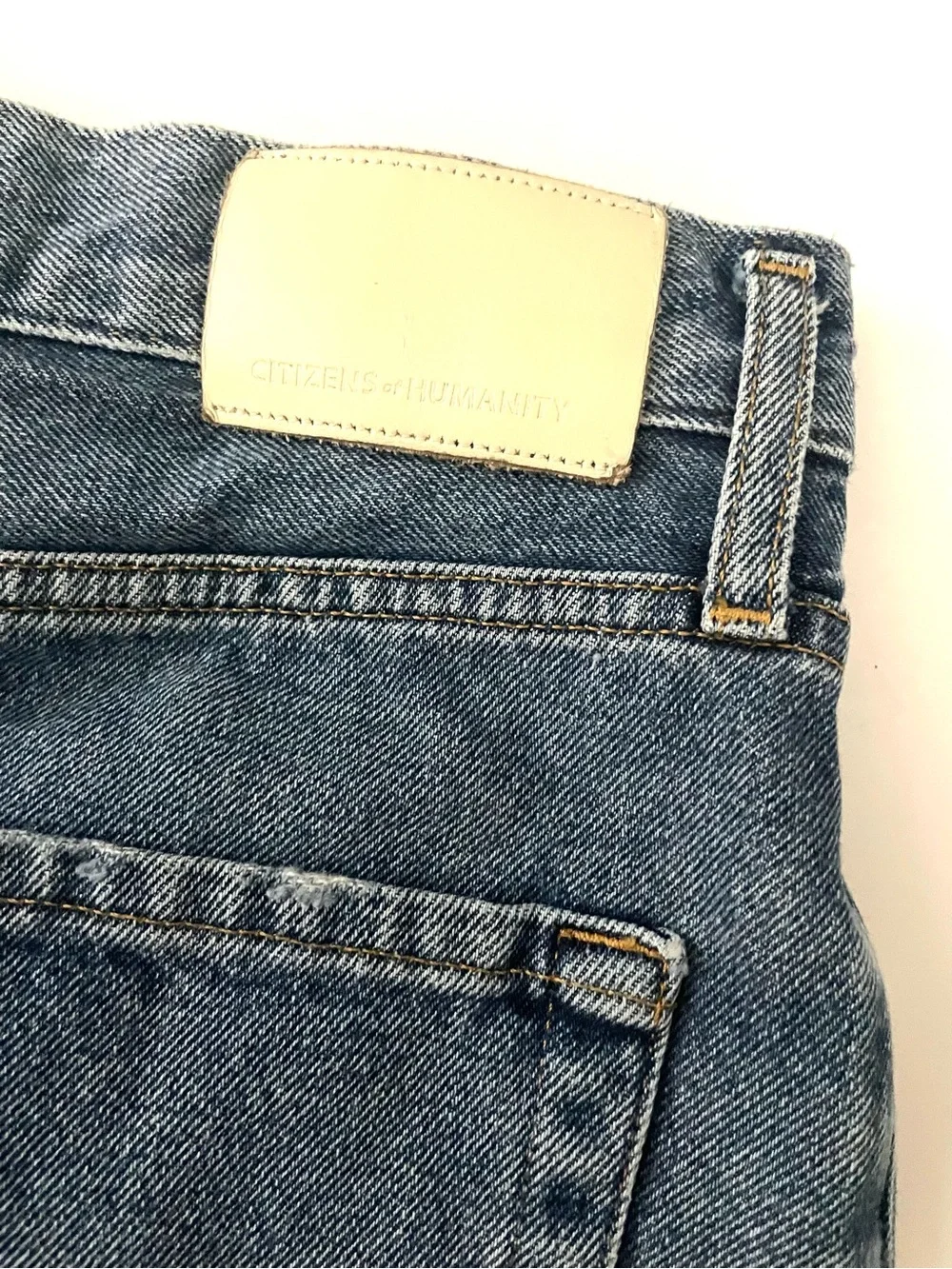 Citizens of Humanity Franca High Rise Pleated Baggy Denim Shorts Size 30